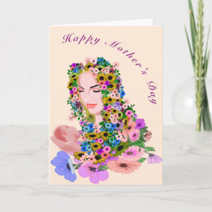 Mutter- und Baby-Muttertagskarte mit Blume Karte