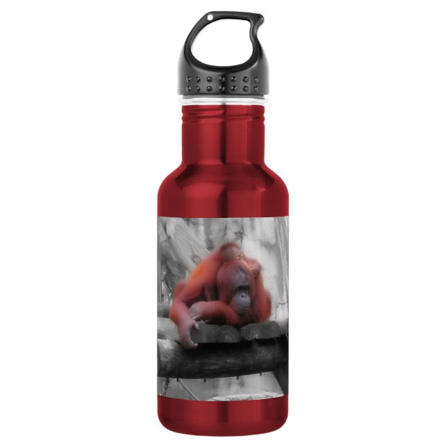 Mutter und Baby Orangutan Trinkflasche (Vorderseite)