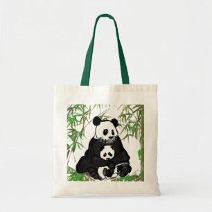 Mutter und Baby Panda/Mamá y Bebé Panda Tragetasche