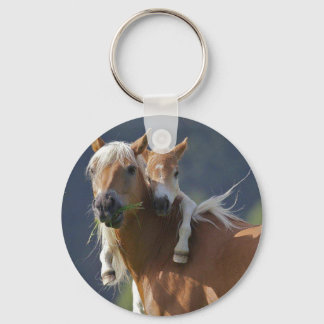 Mutter und Baby Pferd Schlüsselanhänger