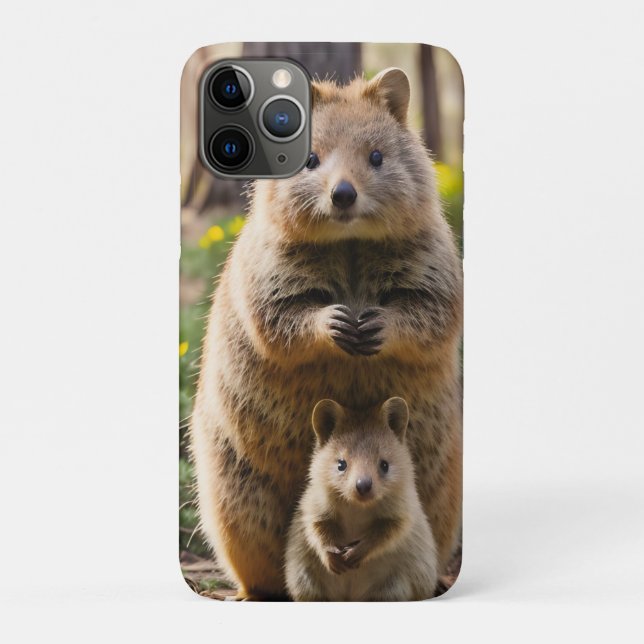 Mutter und Baby Quokka, Case-Mate iPhone Hülle (Rückseite)