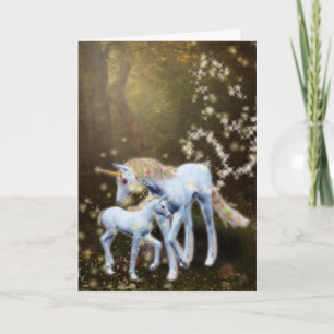 Mutter und Baby Unicorn Karte