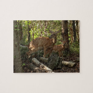 Mutter und Babyreh im Shenandoah National Park Puzzle