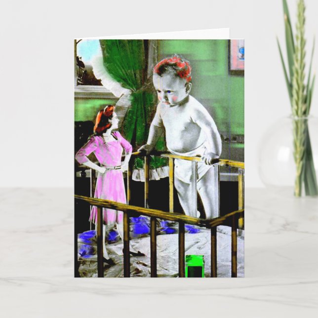 Mutter und ihr Riesenbaby der 40er Jahre Ankündigung (Vorderseite)