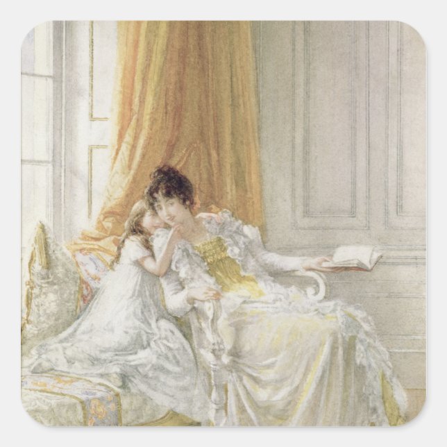 Mutter und Kind, 1864 Quadratischer Aufkleber (Vorderseite)