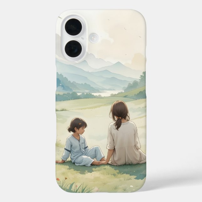 Mutter und Kind am Fluss iPhone / iPad Gehäuse Case-Mate iPhone Hülle (Rückseite)