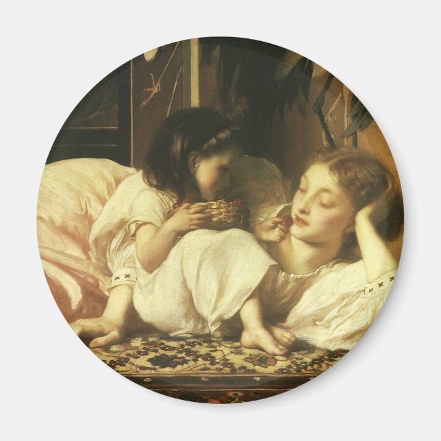 Mutter und Kind (auch Kirschen) von Lord Leighton Magnet (Vorne)