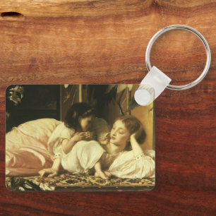 Mutter und Kind (auch Kirschen) von Lord Leighton Schlüsselanhänger