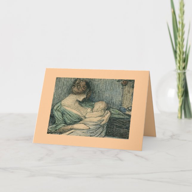 Mutter und Kind durch Janis Rozentals leere Karte (Vorderseite)