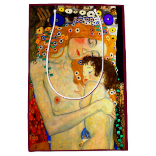 Mutter und Kind durch Kunst Nouveau Gustav Klimt Mittlere Geschenktüte