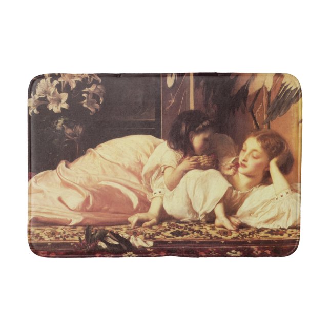 Mutter und Kind (Frau und Tochter) Badematte (Vorderseite)