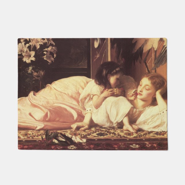 Mutter und Kind (Frau und Tochter) Fußmatte (Vorderseite)