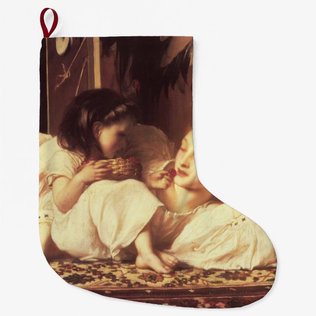 Mutter und Kind (Frau und Tochter) Großer Weihnachtsstrumpf (Vorderseite)