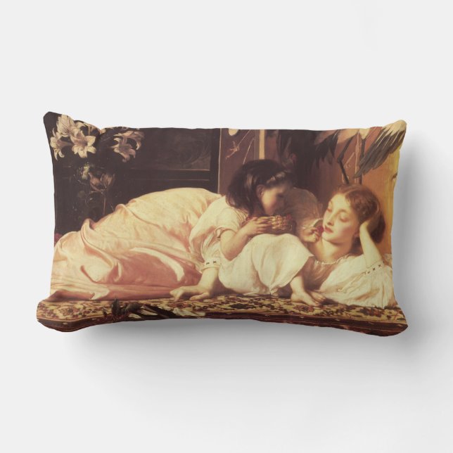 Mutter und Kind (Frau und Tochter) Lendenkissen (Vorderseite)