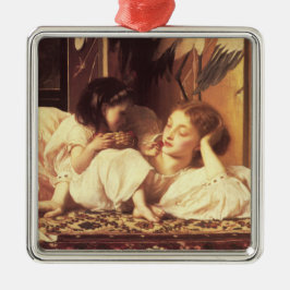 Mutter und Kind (Frau und Tochter) Ornament Aus Metall