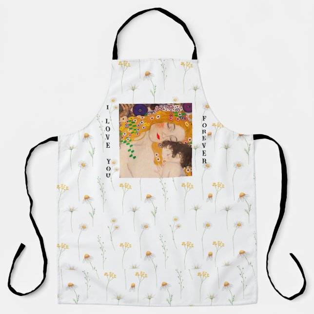 Mutter und Kind - Gustav Klimt  Schürze (Vorderseite)