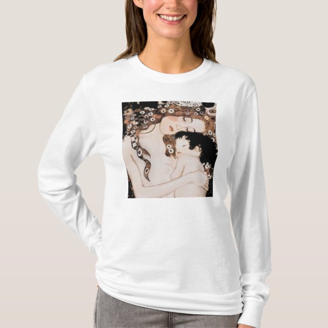 Mutter und Kind Gustav Klimt T-Shirt (Vorderseite)
