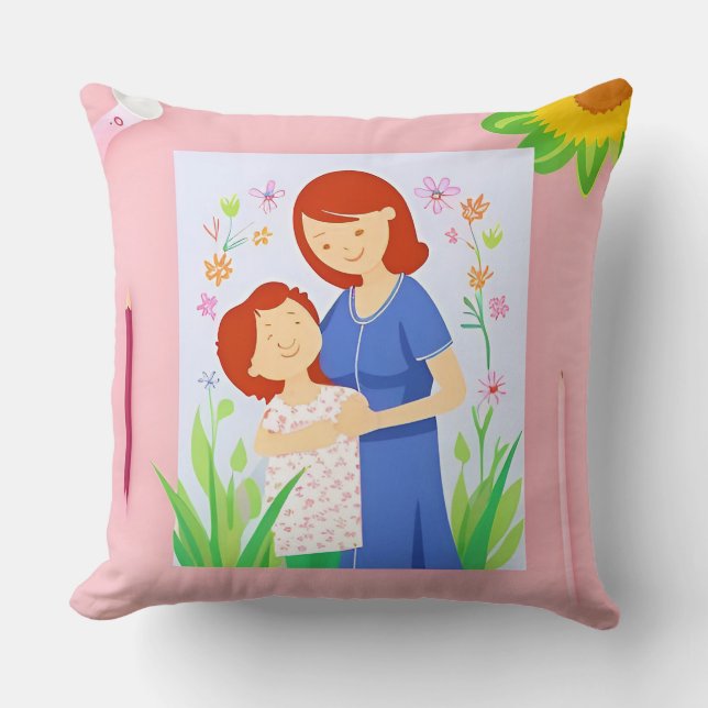 Mutter und Kind Kissen (Vorderseite)