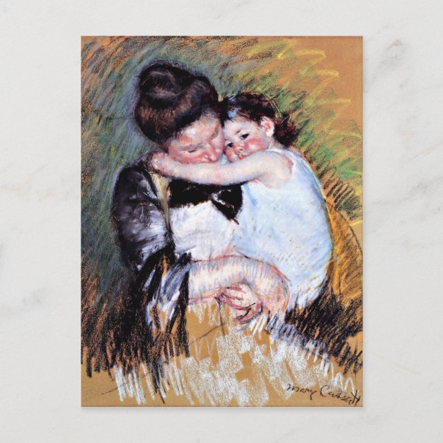 Mutter und Kind - Kunstwerk von Mary Cassatt, 1900 Postkarte (Vorderseite)