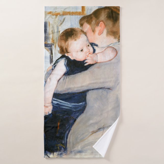 Mutter und Kind, Mary Cassatt Badehandtuch (Badehandtuch)