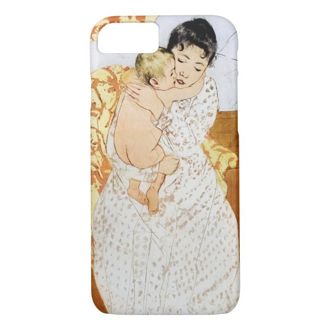 Mutter und Kind, Mary Cassatt Case-Mate iPhone Hülle (Rückseite)