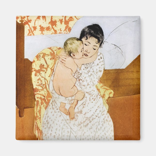 Mutter und Kind, Mary Cassatt Magnet (Vorne)