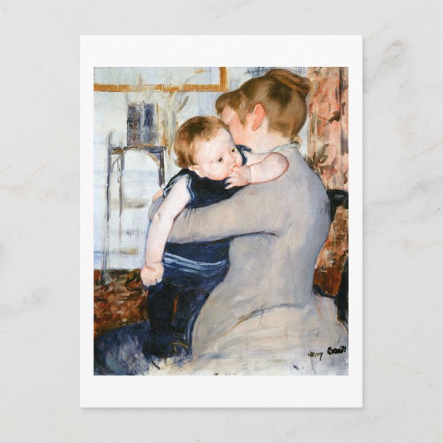 Mutter und Kind, Mary Cassatt Postkarte (Vorderseite)
