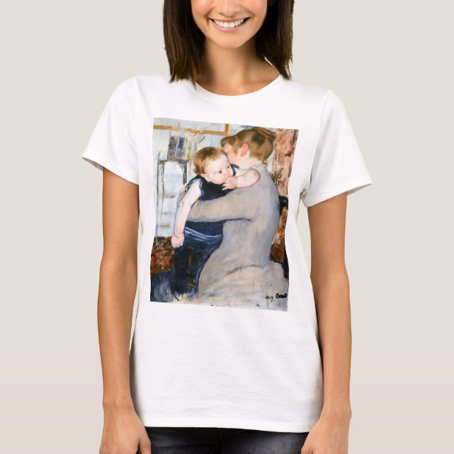 Mutter und Kind, Mary Cassatt T-Shirt (Vorderseite)