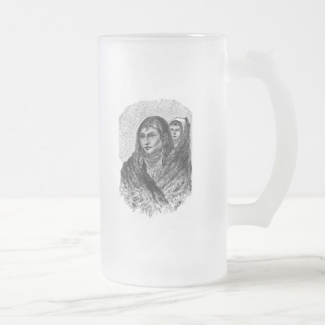 Mutter und Kind Mattglas Bierglas (Rechts)