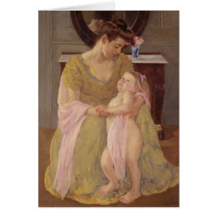 Mutter und Kind mit einem Rosen-Schal 1908