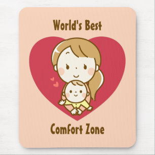 Mutter und Kind niedlich kawaii Cartoon Muttertag Mousepad