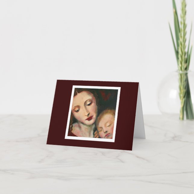 Mutter und Kind Notecard Karte (Vorderseite)