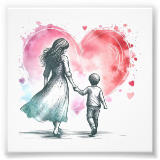 Mutter und Kind-Poster Fotodruck