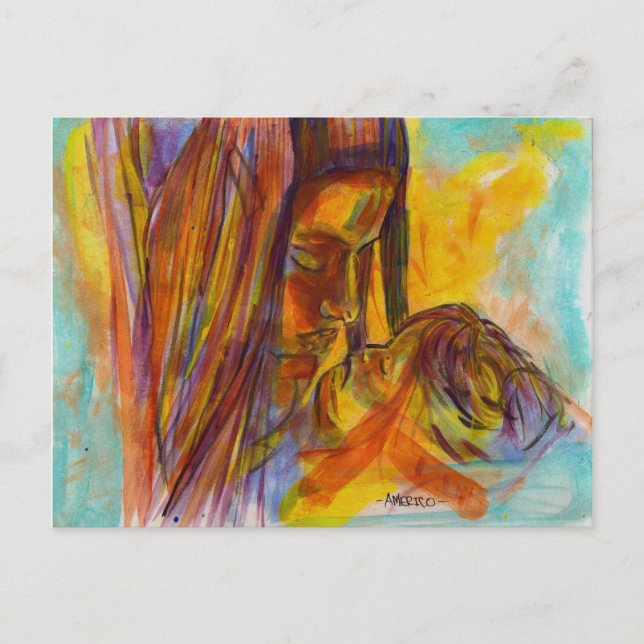 Mutter und Kind Postkarte (Vorderseite)