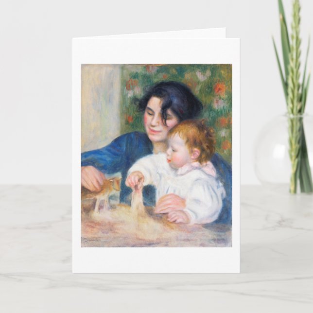 Mutter und Kind, Renoir Karte (Vorderseite)