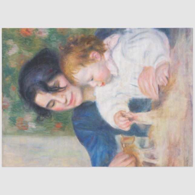 Mutter und Kind, Renoir Seidenpapier (Vorderseite)