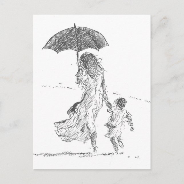 Mutter und Kind Sri Lanka Postkarte (Vorderseite)