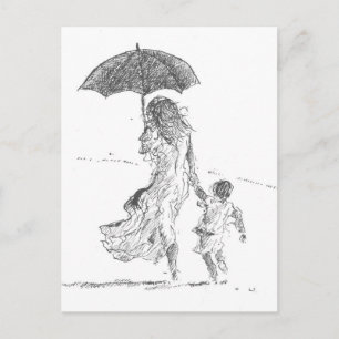 Mutter und Kind Sri Lanka Postkarte