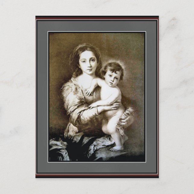Mutter und Kind, Vintag Postkarte (Vorderseite)