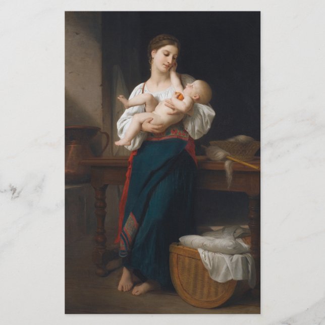Mutter und Kind (von Bouguereau) Briefpapier (Vorderseite)