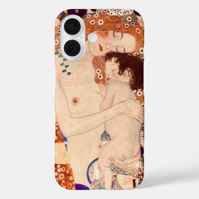 Mutter und Kind von Gustav Klimt Case-Mate iPhone Hülle (Rückseite)