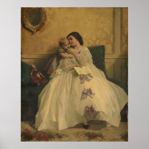 Mutter und Kind von Gustave Leonard de Jonghe Poster