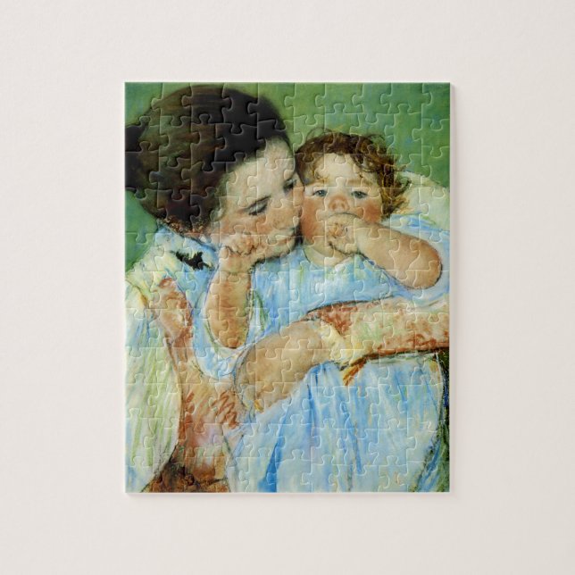 Mutter und Kind von Mary Cassat Puzzle (Vertikal)
