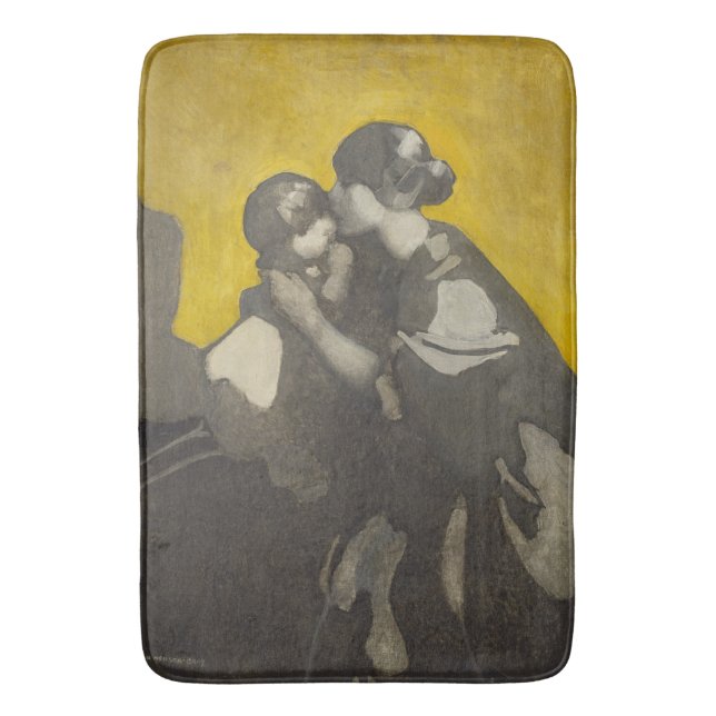 Mutter und Kind (von Norah Neilson Gray) Badematte (Vorderseite Vertikal)