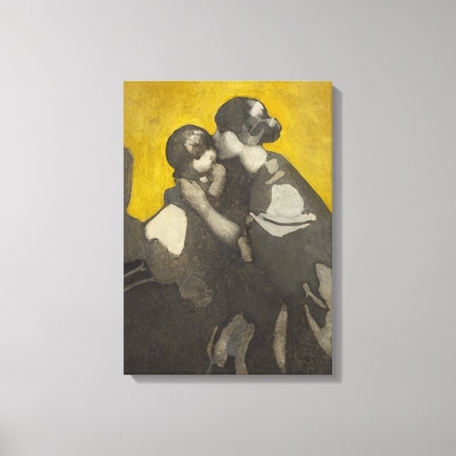 Mutter und Kind (von Norah Neilson Gray) Leinwanddruck (Vorderseite)