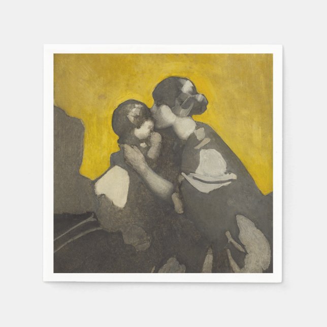 Mutter und Kind (von Norah Neilson Gray) Serviette (Vorderseite)