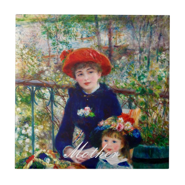 Mutter und Kind von Renoir Fliese (Vorderseite)
