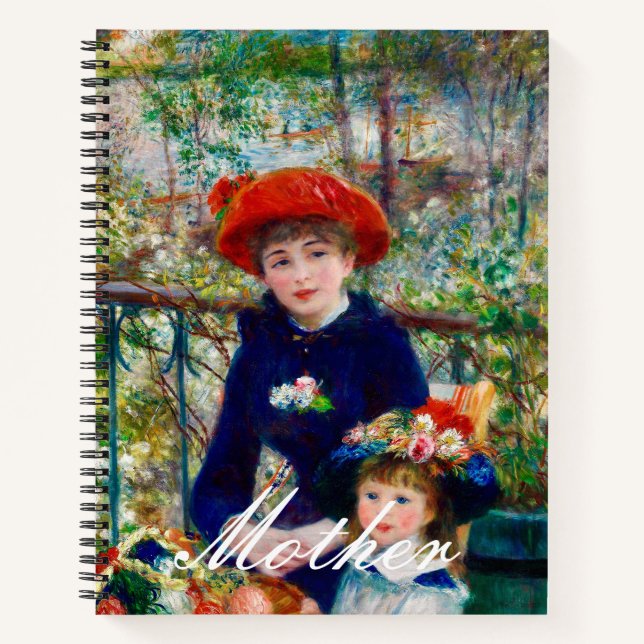 Mutter und Kind von Renoir Notizbuch (Vorderseite)