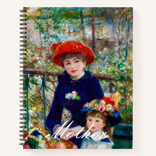 Mutter und Kind von Renoir Notizbuch (Vorderseite)