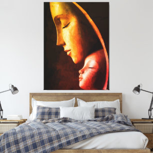 Mutter-und-Kind-Wandkunst Leinwanddruck